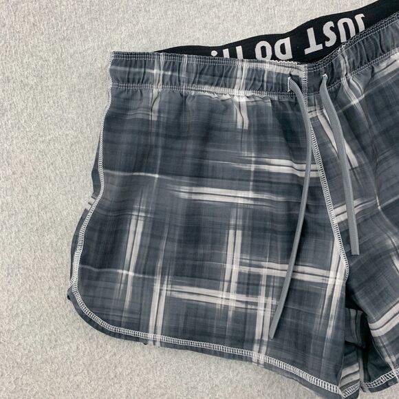 Nike Tempo Brief Lined Running Shorts Medium Plaid Dri-Fit Breathable Workout - Picture 3 of 16